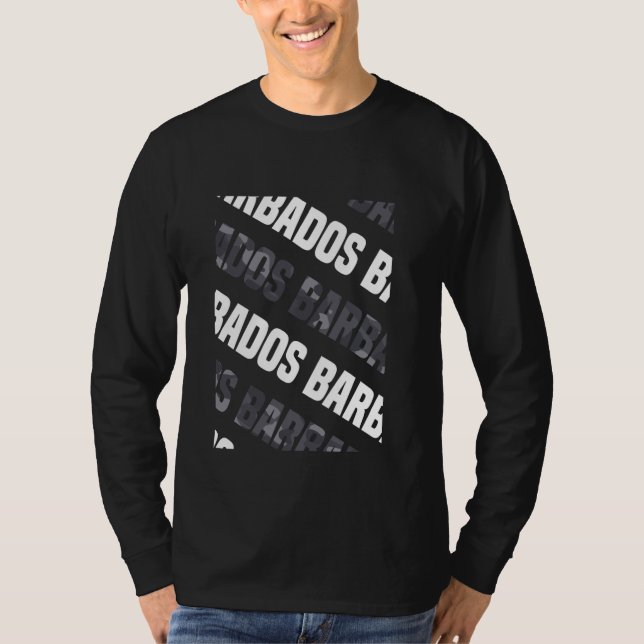 Camiseta Camouflagem de Cinzas de Barbados Camo (Frente)