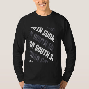 Camiseta Camouflagem de Cinzas de padrão do Sudão do Sul