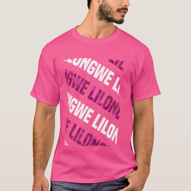 Camiseta Camouflagem rosa com padrão Lilongwe Camo (Frente)