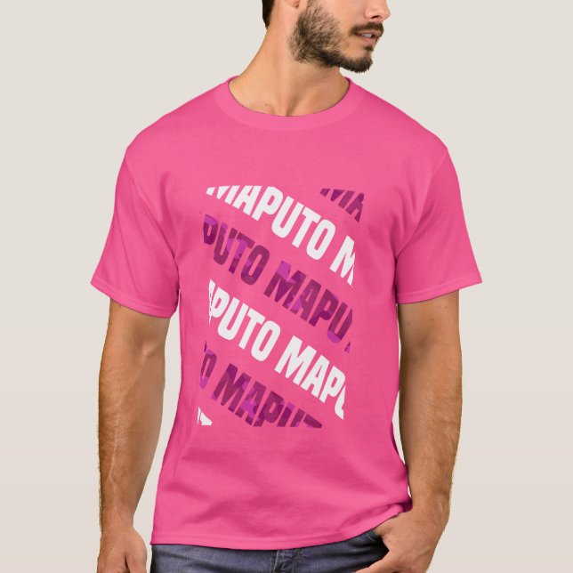 Camiseta Camouflagem Rosa Maputo com Padrão (Frente)