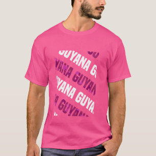 Camiseta Camouflagem Rosa Padrão Guyana Camo