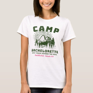 Camiseta Camp Bachelorette Bridesmaid Personalizado