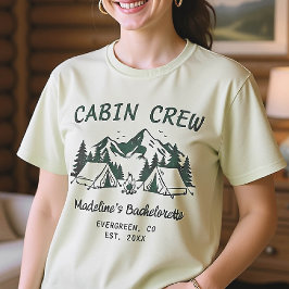 Camiseta Camp Bachelorette Camping Glaming Cabin Crew