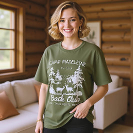Camiseta Camp Bachelorette Green Moss Última Trilha Acampam
