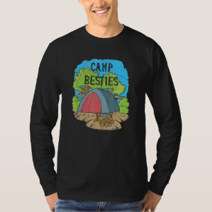Camiseta Camp Besties Acampando Amigos E Parte Do Backpacke