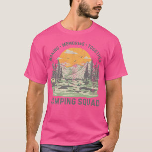 Camiseta Camp Cam Do Campo De Acampamento Da Família Retro