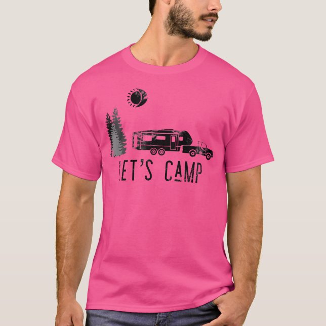 Camiseta Camp Camp Camp Camping Camper Camper 5 Roda Rv Vac (Frente)