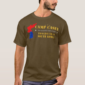 Camiseta Camp Casey Tongduchon Coreia do Sul w Mapa X