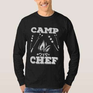 Camiseta Camp Chef Camping Cozinhar Para Escoteiro De Chumb