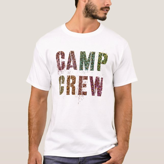 Camiseta CAMP CREW Leopard Print Summer Staff Counselor Tea (Frente)