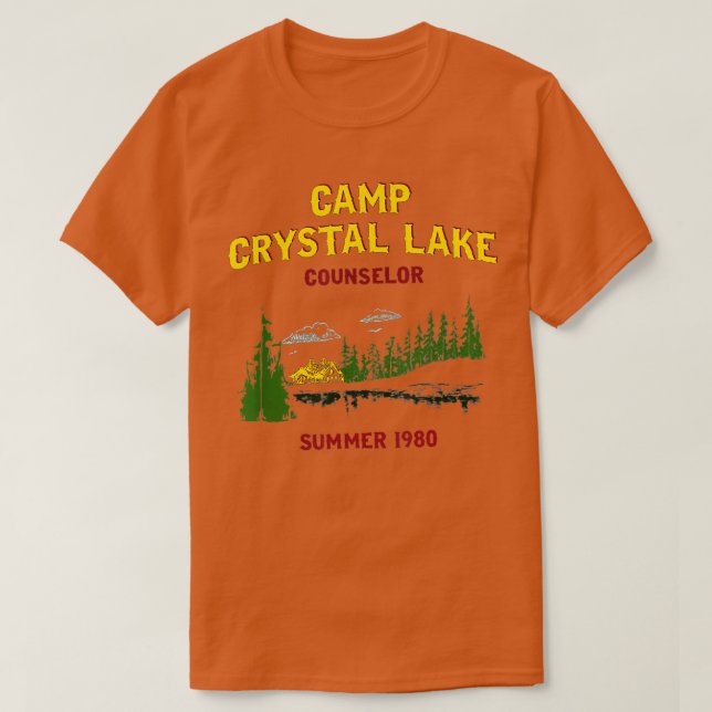 Camiseta Camp Crystal Lake Conselheira Verão de 1980 Homens (Frente do Design)