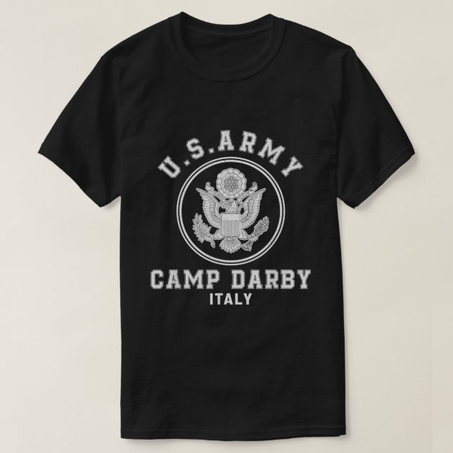 Camiseta Camp Darby Itália Army Base3166 (Frente do Design)