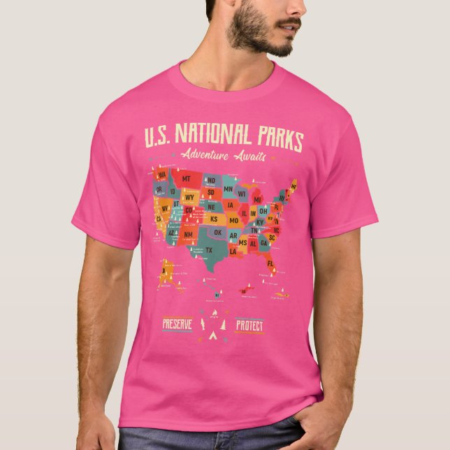 Camiseta Camp de Proteção contra Hipertensão dos Parques Na (Frente)