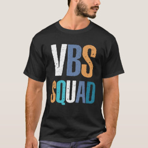 Camiseta Camp de Verão da Bíblia da VBS Squad Kids Vacing W