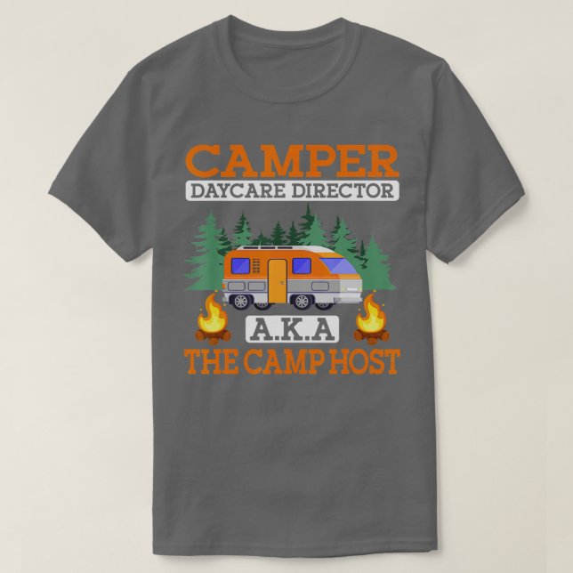 Camiseta Camp do diretor de cuidados de dia da Motorhome Ca (Frente do Design)