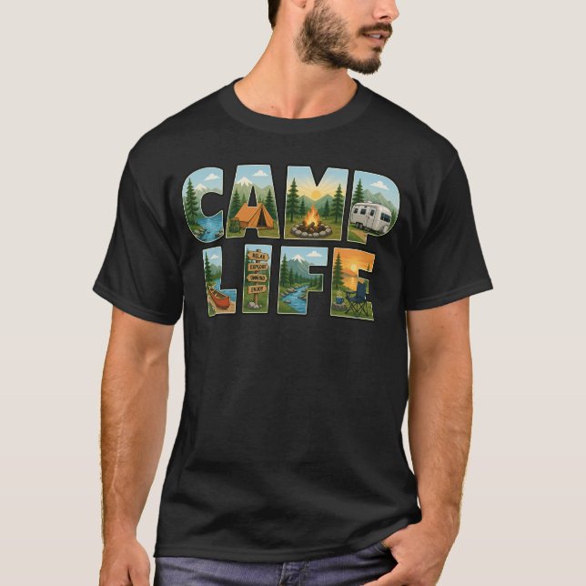 Camiseta Camp Life camping (Frente)