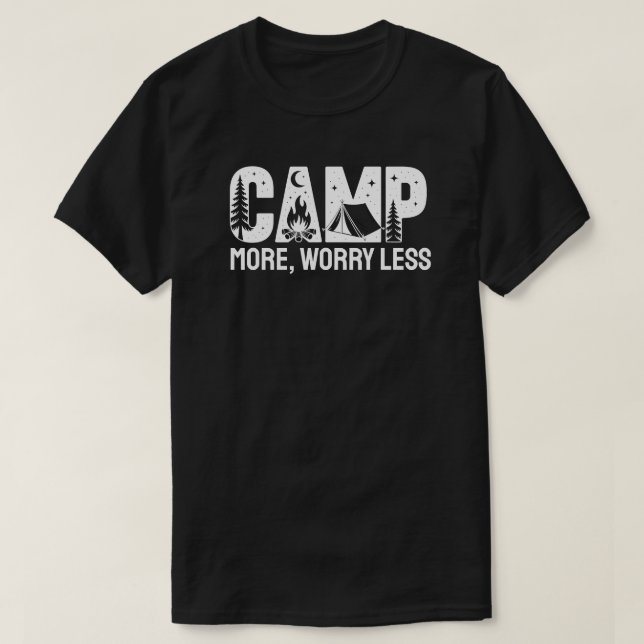 Camiseta Camp More, Worry Less (Frente do Design)