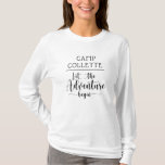 Camiseta Camp Name Camping Glamping<br><div class="desc">Nome do acampamento,  vitampo de camping. Adicione seu nome de acampamento e deixe a aventura começar! Perfeito para aniversário ou festa de solteira.</div>