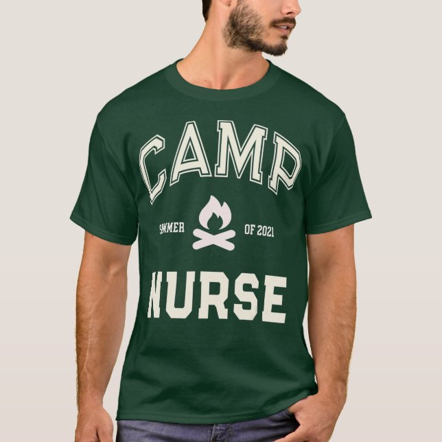 Camiseta CAMP NURSE Medical Staff 2021 Campground Crew (Frente)