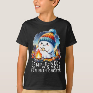 Camiseta Camp-O-Ween é Mais Divertido com Fantasmas Hallowe