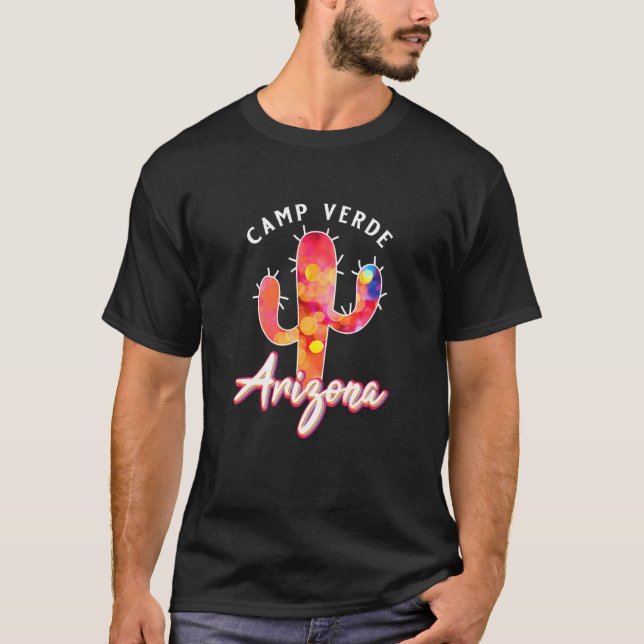 Camiseta Camp Verde Arizona Dos Eua Desert Cactus Vacation  (Frente)