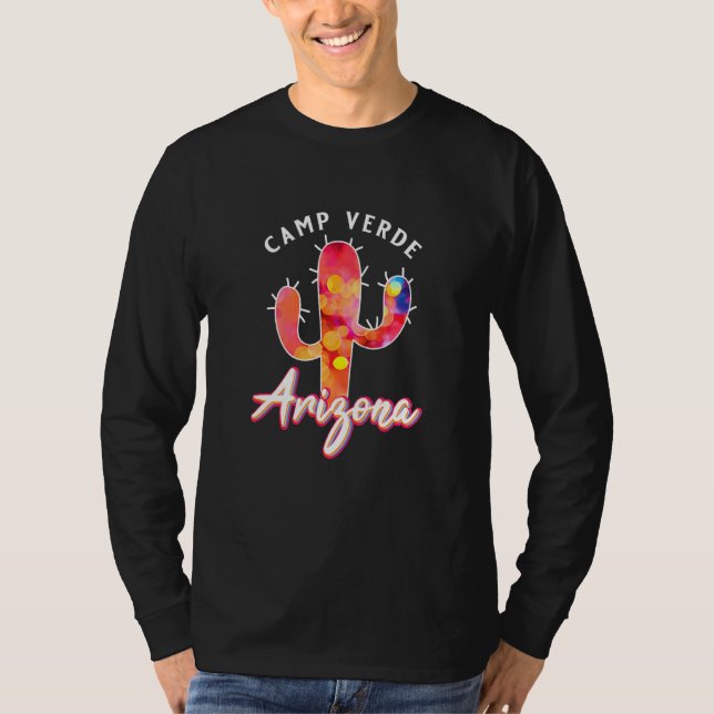 Camiseta Camp Verde Arizona Dos Eua Desert Cactus Vacation  (Frente)