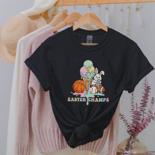 Camiseta Campa da Páscoa Coelhinho Fofo e Sorvete de Pastel