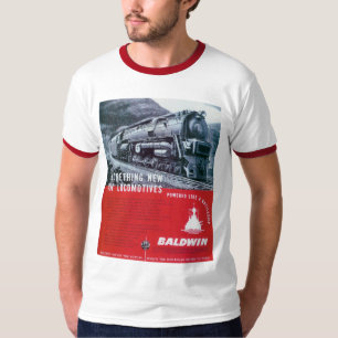 Camiseta Campainha locomotiva da locomotiva de vapor S-2 de
