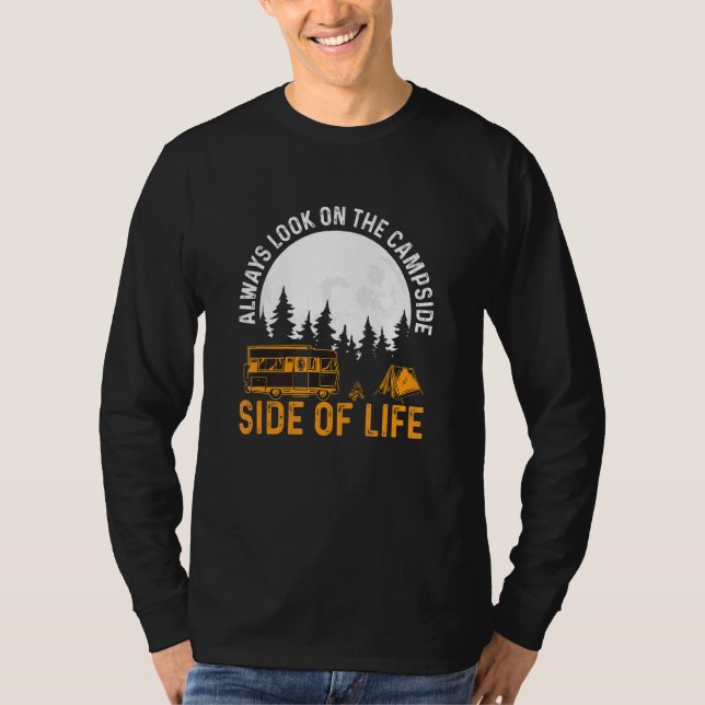 Camiseta Campanha Da Vida Engraçado De Caminho E Acampament (Frente)