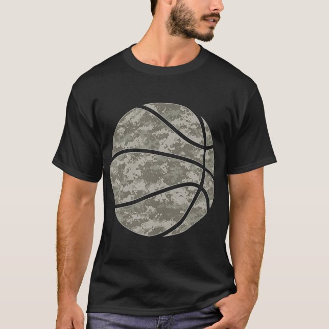 Camiseta Campanha de Basquete do Deserto Claro - Camuflagem (Frente)