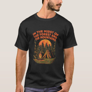 Camiseta Campanha de caminhada sobre florestas e montanhas