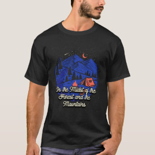 Camiseta Campanha de caminhada sobre florestas e montanhas