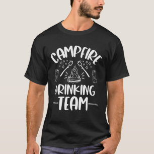 Camiseta Campanha de Cerveja da Equipe de Bebendo Campfire