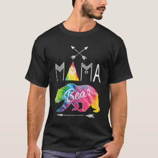 Camiseta Campanha de Férias da Família Tie Dye do Mama Bear