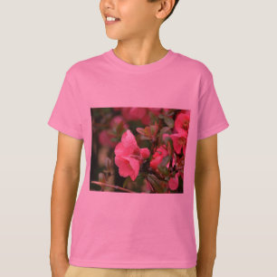 Camiseta Campanha de Flor Rosa-primavera