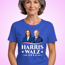 Camiseta Campanha de fotos eleitorais de Harris Walz 2024