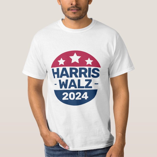 Camiseta Campanha de Kamala Harris Tim Walz 2024 (Frente)
