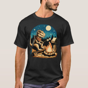 Camiseta Campanha de Marshmallow Engraçado Dinossauro de Ca