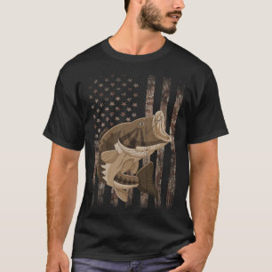 Camiseta Campanha de pesca de latão, pavilhão dos EUA