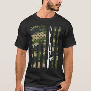Camiseta Campanha de pesca nos Estados Unidos Bandeira Amer