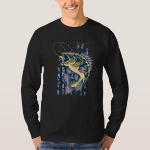 Camiseta Campanha De Pesca Nos Eua Pavilhão Americano Peixe