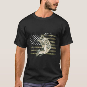 Camiseta Campanha De Pesca Nos Eua Pavilhão Americano Peixe