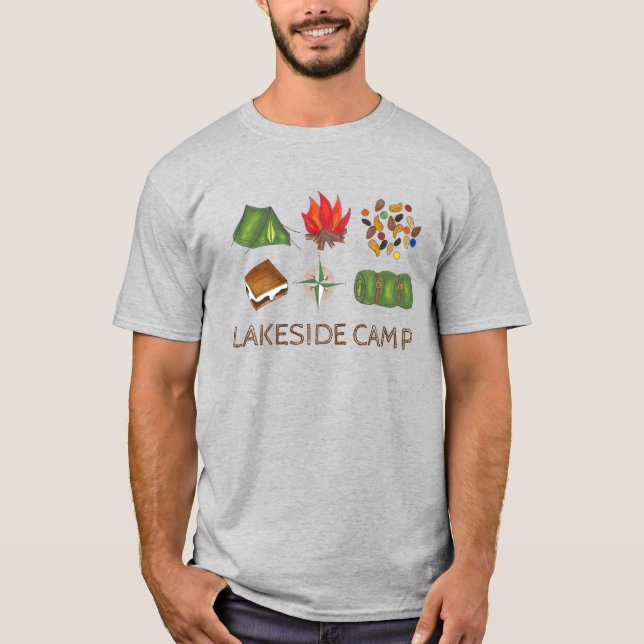 Camiseta Campanha de Verão Compulsão de Tent Fire Compass P (Frente)