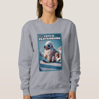 Camiseta Campanha do Yeti: Engraçado Snowboard Sasquatch