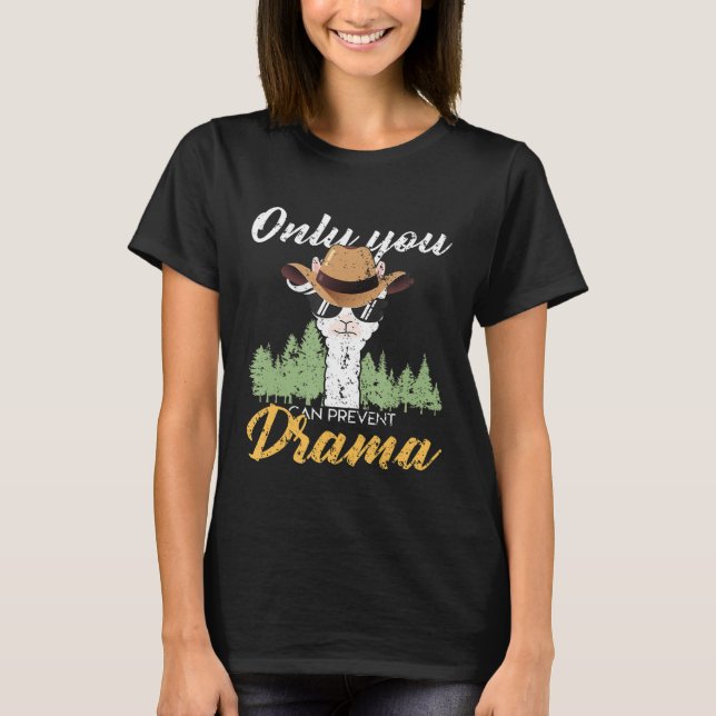 Camiseta Campanha Engraçado Alpaca Llama (Frente)
