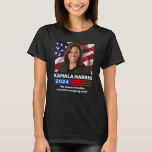 Camiseta Campanha Kamala Harris 2024 Escolhe a Liberdade