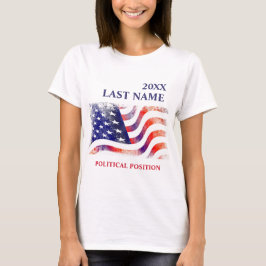 Camiseta Campanha Política da Bandeira dos EUA