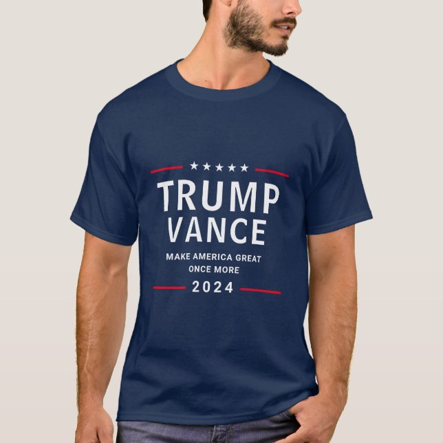 Camiseta Campanha Presidencial Trump Vance 2024 (Frente)