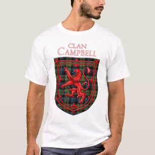 Camiseta Campbell Tartan Scottish Xadrez Lion Rampant
