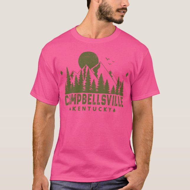 Camiseta Campbellsville Kentucky Mountain Souvenir Ativo (Frente)